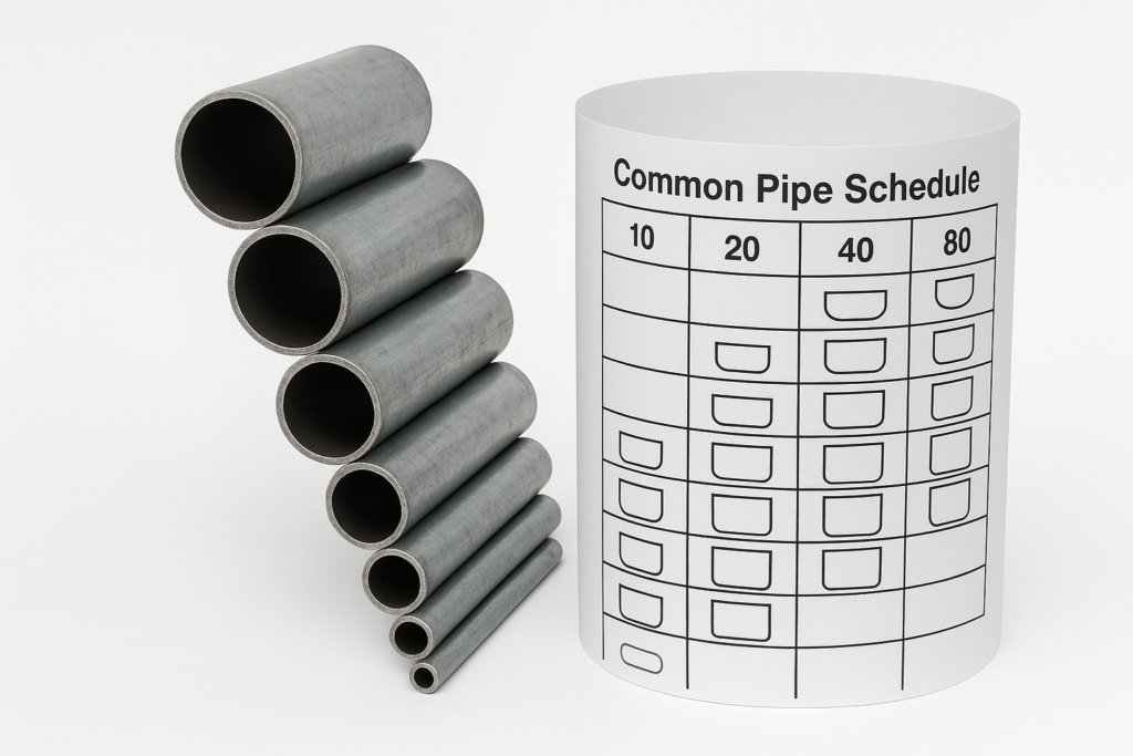 Pipe Size Chart & Common Pipe Schedule Chart - Engineering Designer