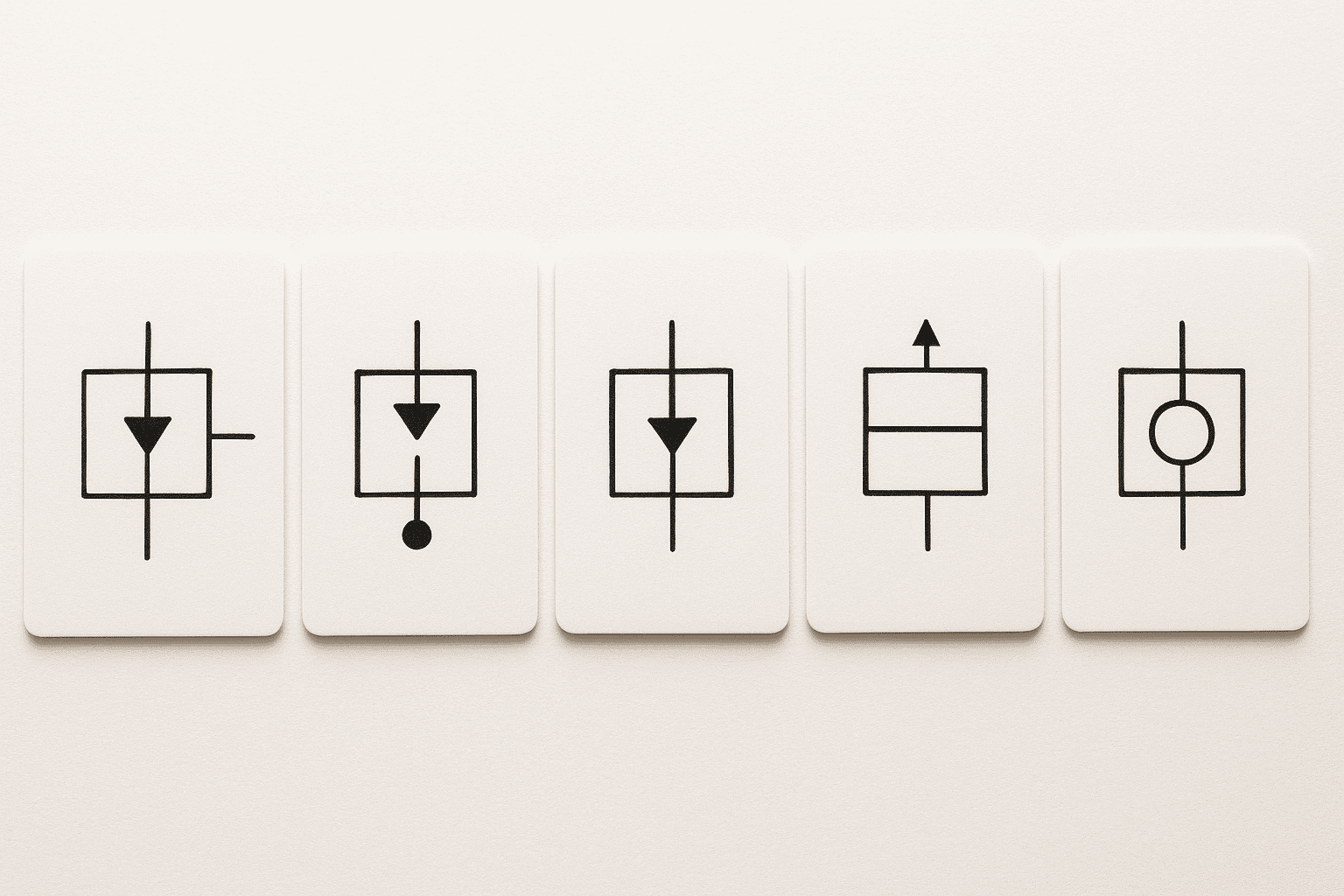 Pressure Control Symbols: Relief, Reducing, Sequence, Unloading, and Counterbalance Valves